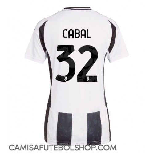 Camisa de time de futebol Juventus Juan Cabal #32 Replicas 1º Equipamento Feminina 2024-25 Manga Curta